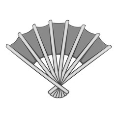 Fan icon. Gray monochrome illustration of fan vector icon for web