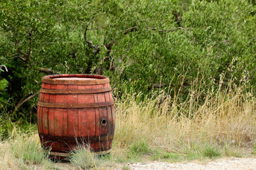 Traditional wine barrel