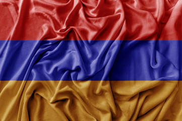 Ruffled waving Armenia flag