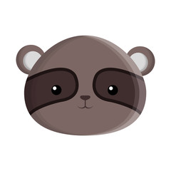 Fototapeta premium cute raccoon isolated icon vector illustration design