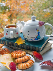 Autumn Still Life near the open window