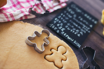 Preparation of gingerbread cookies.Ingredients necessary to make