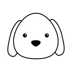 cute dog mascot isolated icon vector illustration design