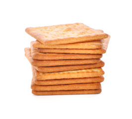 Cracker isolated on white background.