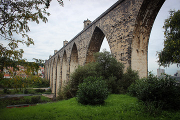 Fototapeta na wymiar Águas Livres Aqueduct, Lisbon, Portugal