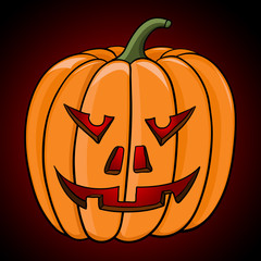 Carved Halloween pumpkin