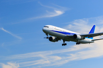 Fototapeta premium 青空と飛行機
