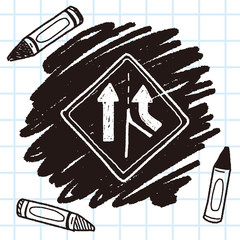 Traffic merges doodle