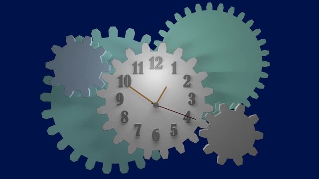 逆回転する時計