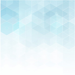 Vector Abstract Geometric Background Design Template Booklet Form, blue hexagon