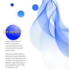 Abstract smooth color wave vector. Curve flow blue motion illustration. Smoke blue wave design. Vector lines.