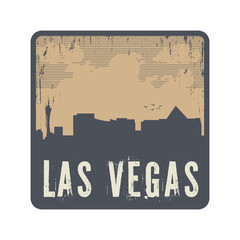 Grunge vintage stamp with text Las Vegas