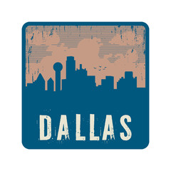 Grunge vintage stamp with text Dallas