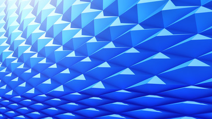 blue polygonal abstracts  background. 3d illustration 