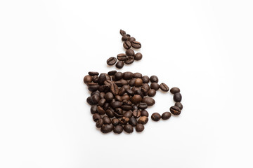 Coffee beans as cup