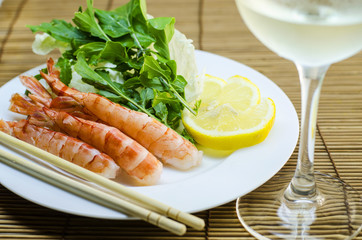 shrimp on a plate