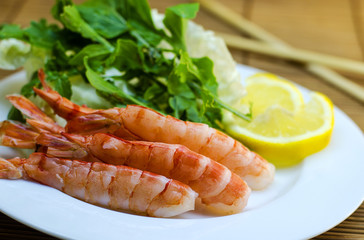shrimp on a plate