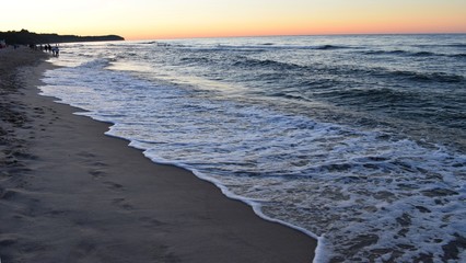 Władysławowo - zachód słońca  - morz i plaża