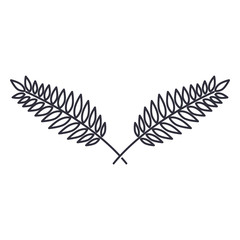 Leaf icon. Plant floral garden nature and decoration theme. Isolated design. Vector illustration