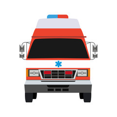 ambulance car flat icon - 124120284
