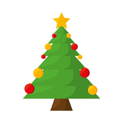 merry christmas tree isolated icon vector illustration design