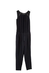 woman jumpsuit isolated on white with clipping path