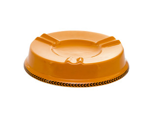 Empty yellow ashtray
