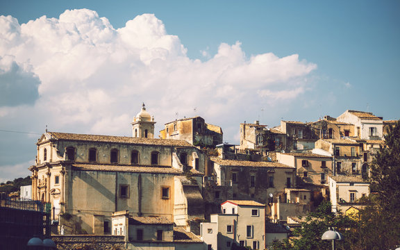 View of Ragusa, Sicily, Italy