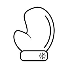 merry christmas glove isolated icon vector illustration design