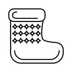 merry christmas socks isolated icon vector illustration design