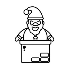 santa claus christmas character isolated icon vector illustration design