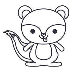 Squirrel cartoon icon. Cute animal creature and little theme. Isolated design. Vector illustration