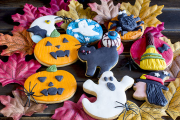 Halloween biscuits background