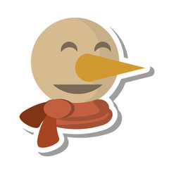 snowman christmas character isolated icon vector illustration design