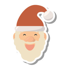 santa claus christmas character isolated icon vector illustration design