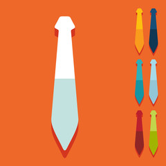 Flat design: tie