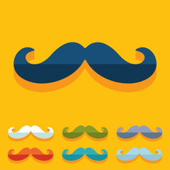 Flat design: mustache