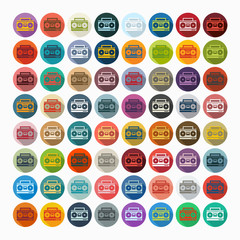 Flat design: cassette recorder