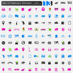 Set of delivery stickers