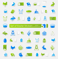 Set of easter stickers