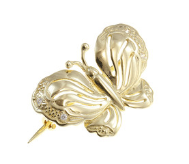 Brooch on a white background