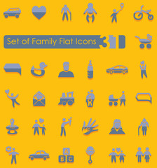 Set of family icons