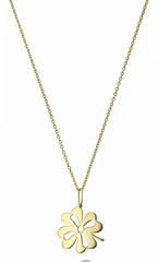 Golden pendant isolated on white