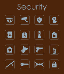 Set of security simple icons