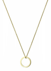 Golden pendant isolated on white