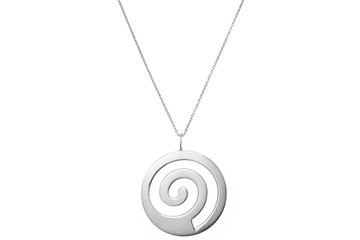 White gold pendant on chain