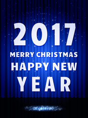 Happy 2017 New Year Flyer. Christmas Greeting Card