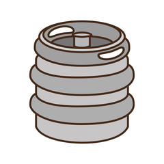 fresh beer barrel isolated icon vector illustration design