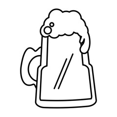 fresh beer glass isolated icon vector illustration design