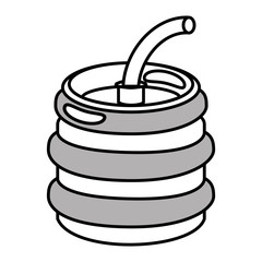 fresh beer barrel isolated icon vector illustration design
